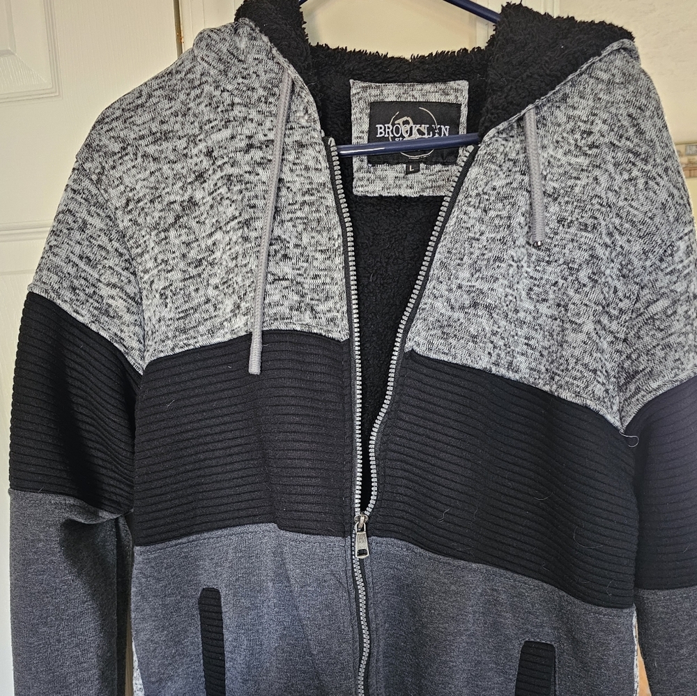 Brooklyn size Large men's hoodie/zip up jacket.